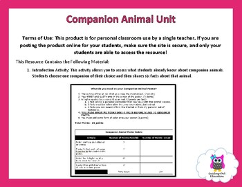 Preview of Companion Animal Unit