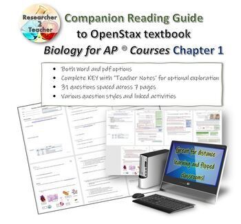Preview of Reading Guide to OpenStax Biology for AP Courses CHAPTER 1 (AP Unit 1)