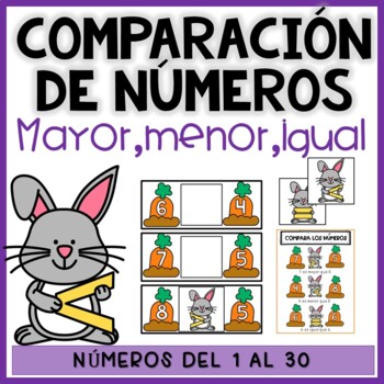 Preview of Comparación números 1-30 mayor, menor e igual | Comparing numbers in Spanish