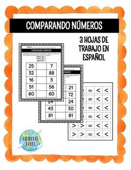 Preview of Comparando Números - Hojas de Trabajo en Español