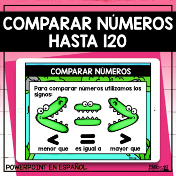 Preview of Comparar números hasta 120 | Spanish PowerPoint
