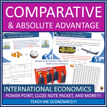 Preview of Comparative Absolute Advantage Economics PowerPoint Interactive Notebook