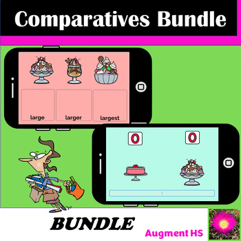 Preview of Comparative Adjectives Bundle Boom Cards™