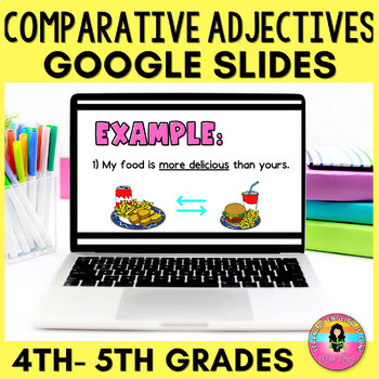 Preview of Comparative Adjectives Google Slides™ Digital Resources