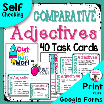 Preview of Comparative Adjectives Task Cards