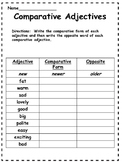 FREE:  Comparative Adjectives Worksheet