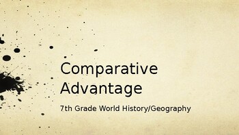 Preview of Comparative Advantage (Middle School)