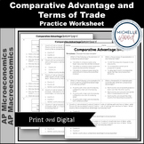 Comparative Advantage Practice Worksheet | Print and Digital
