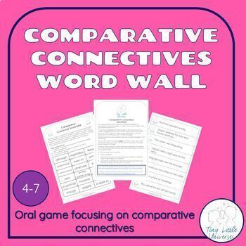 Preview of Comparative Conjunctions NO PREP Sentence Combining Game and Bulletin Board