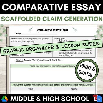 comparative essay graphic organizer