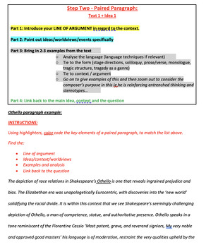 comparative essay scaffold