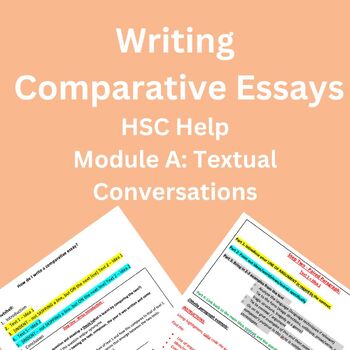 Preview of Comparative Essays Writing Scaffold MODULE A Textual Conversations HSC