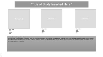 Preview of Comparative Study Template for IB Visual Arts