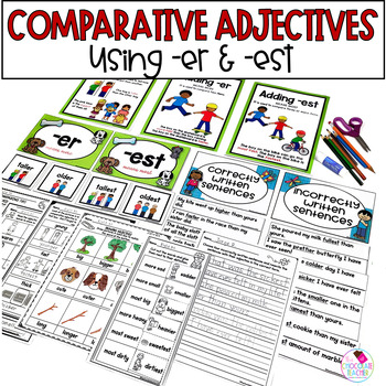 Preview of Comparative and Superlative Adjectives ER and EST - Adjectives That Compare