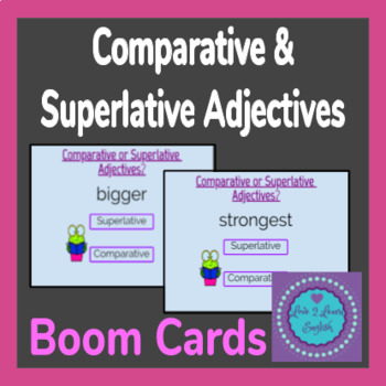 Preview of Comparative & Superlative Adjectives BOOM Cards 