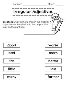 irregular comparative adjectives