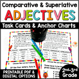 Comparatives and Superlatives | Adjectives Task Cards | Co