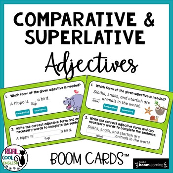 Preview of Comparative and Superlative Adjectives Boom Cards