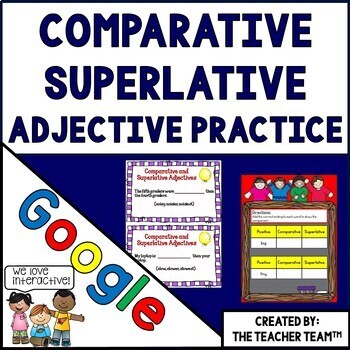 Preview of Comparative and Superlative Adjectives | Google Slides