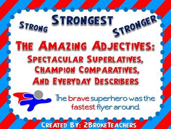 Preview of Comparative and Superlative Adjectives Mini Lesson PowerPoint