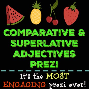 Preview of Comparative and Superlative Adjectives Prezi (with handout)