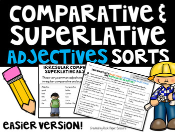 Preview of Comparative and Superlative Adjectives Sorts