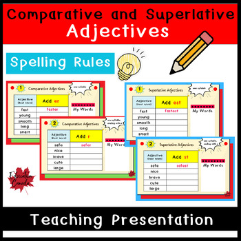 Preview of Comparative and Superlative Adjectives SPELLING RULES Teaching Presentation