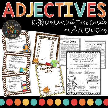 Preview of Comparative and Superlative Adjectives | Adjective Task Cards and Activities