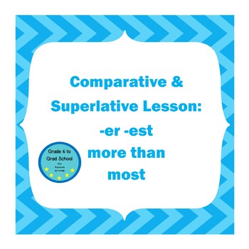 Preview of Comparative and Superlative sentence writing: er, est, more than, most