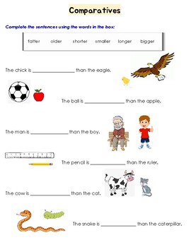 Comparatives: One-syllable Adjectives by Runte Lauretta | TPT