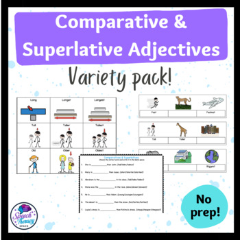 Preview of Comparatives and Superlatives Adjectives Variety Pack