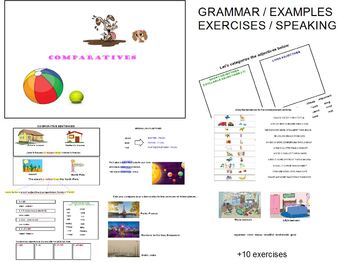 Preview of Comparatives - lesson + interactive exercises - ACTIVE INSPIRE -  INTERACT.BOARD