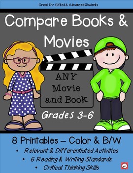 Preview of Compare Any Book to Any Movie - Grades 3-6