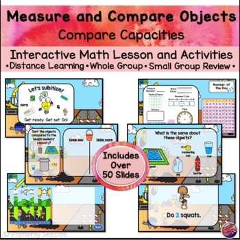 Preview of Compare Capacities *INTERACTIVE PowerPoint Math Lessons* DIGITAL*