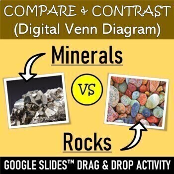 Preview of Compare & Contrast Activity for Google Slides | Minerals vs. Rocks