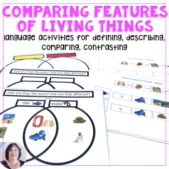 Preview of Compare Contrast Features Adapted Books and Language Activities for Speech