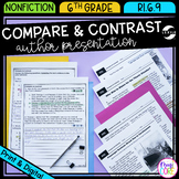 Compare & Contrast Author Presentation - RI.6.9 Reading Pa