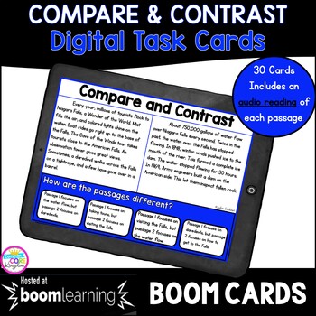 Preview of Compare & Contrast Boom Cards ™ 2nd & 3rd Grade - Digital Task Cards