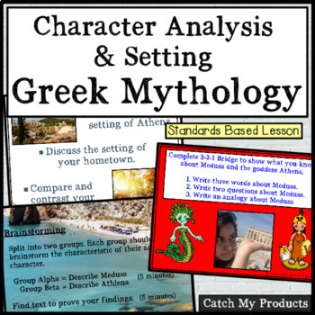 Preview of Greek Mythology Character Traits and Setting for PROMETHEAN Board Use