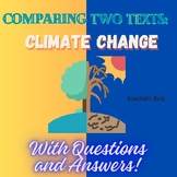 Compare & Contrast: Climate Change Texts, Worksheet with A