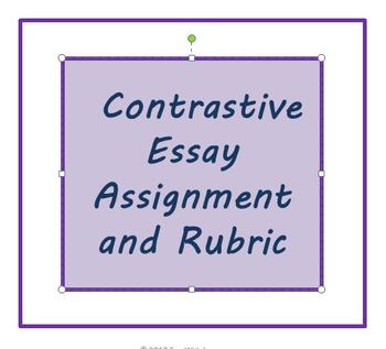 Preview of Compare Contrast Essay Assignment and Rubric for ESL or High School Students