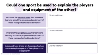 compare and contrast essay about sports