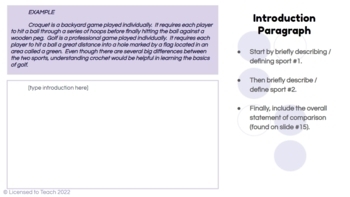 compare and contrast essay about sports