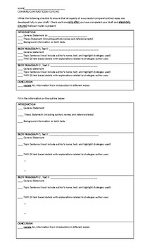 compare and contrast essay outline examples