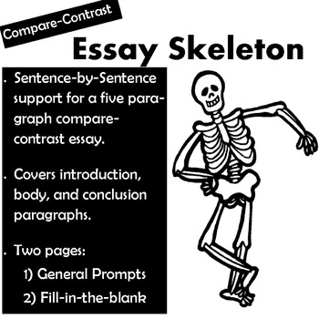 Preview of Compare Contrast Essay Outline (Skeleton)