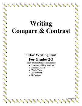 writing a comparative essay 5th grade