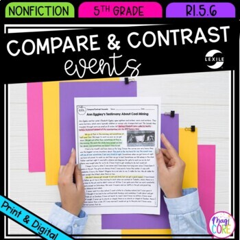 Preview of Compare & Contrast Events from Multiple Accounts RI.5.6 - Reading Passages RI5.6