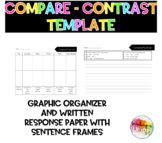Compare/Contrast Graphic Organizer and Writing Paper