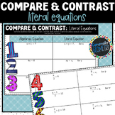Compare and Contrast Literal Equations | Solving for a Variable