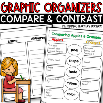 Preview of Compare and Contrast Graphic Organizers